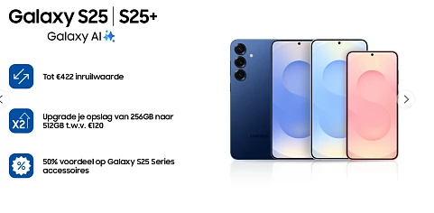 Tot €100 korting op de Samsung Galaxy S25